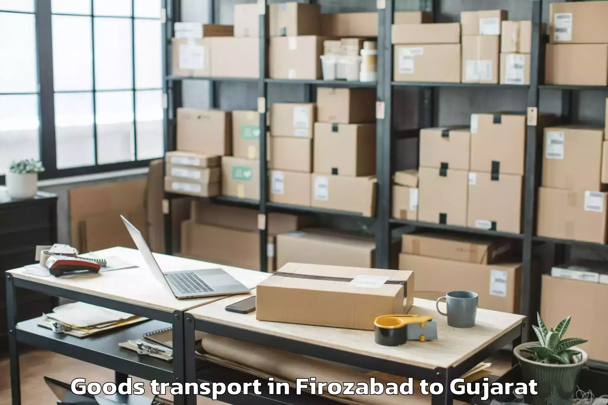 Top Firozabad to Jodiya Bandar Goods Transport Available